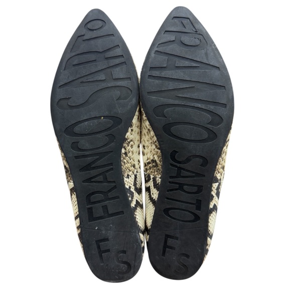 Franco Sarto Snakeskin Hazeline Pointed Toe Flats - Picture 6 of 6
